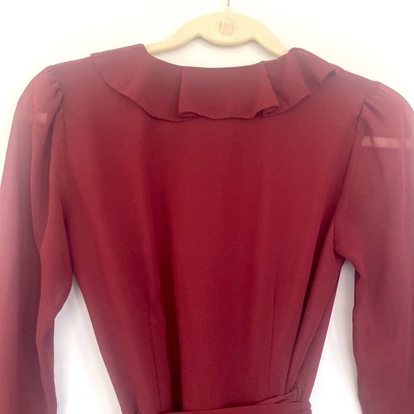 Aritzia Ruffle Wrap Dress - Picture 6 of 7